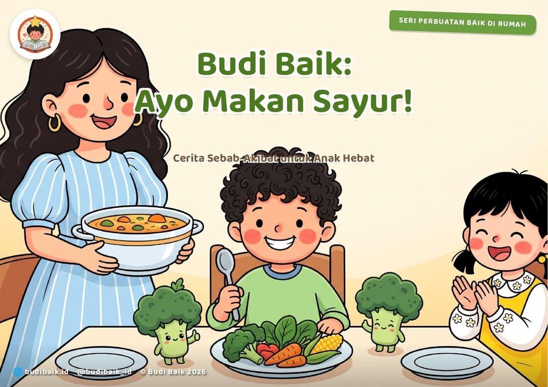 Paket Ayo Makan Sayur: buku cerita + worksheet