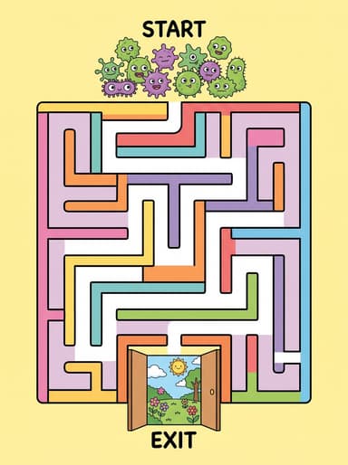 Worksheet maze Ayo Mandi